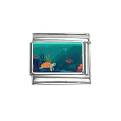 Ai Generated Ocean Sea Fish Aquatic Water Nature 5 Italian Charm (9mm) by Pakemis