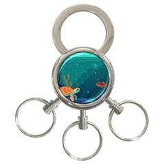 Ai Generated Ocean Sea Fish Aquatic Water Nature 5 3-ring Key Chain by Pakemis