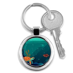 Ai Generated Ocean Sea Fish Aquatic Water Nature 5 Key Chain (round) by Pakemis