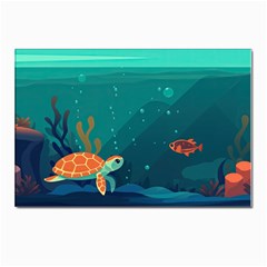 Ai Generated Ocean Sea Fish Aquatic Water Nature 5 Postcards 5  X 7  (pkg Of 10) by Pakemis