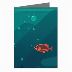 Ai Generated Ocean Sea Fish Aquatic Water Nature 5 Greeting Cards (pkg Of 8) by Pakemis