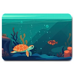 Ai Generated Ocean Sea Fish Aquatic Water Nature 5 Large Doormat by Pakemis