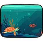 Ai Generated Ocean Sea Fish Aquatic Water Nature 5 Fleece Blanket (Mini) 35 x27  Blanket Front