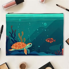 Ai Generated Ocean Sea Fish Aquatic Water Nature 5 Cosmetic Bag (xl) by Pakemis