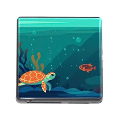 Ai Generated Ocean Sea Fish Aquatic Water Nature 5 Memory Card Reader (square 5 Slot) by Pakemis