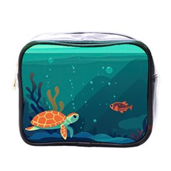 Ai Generated Ocean Sea Fish Aquatic Water Nature 5 Mini Toiletries Bag (one Side) by Pakemis