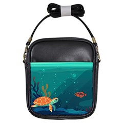 Ai Generated Ocean Sea Fish Aquatic Water Nature 5 Girls Sling Bag by Pakemis