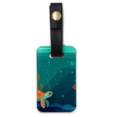 Ai Generated Ocean Sea Fish Aquatic Water Nature 5 Luggage Tag (one Side) by Pakemis