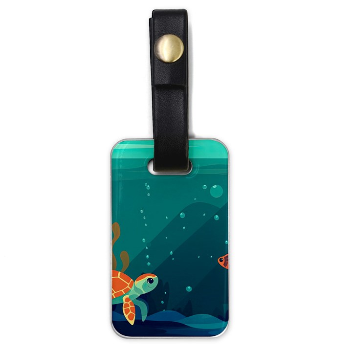 Ai Generated Ocean Sea Fish Aquatic Water Nature 5 Luggage Tag (one side)