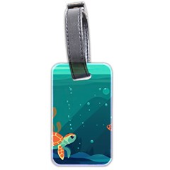 Ai Generated Ocean Sea Fish Aquatic Water Nature 5 Luggage Tag (two Sides) by Pakemis