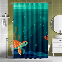 Ai Generated Ocean Sea Fish Aquatic Water Nature 5 Shower Curtain 48  X 72  (small)  by Pakemis