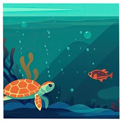 Ai Generated Ocean Sea Fish Aquatic Water Nature 5 Wooden Puzzle Square by Pakemis