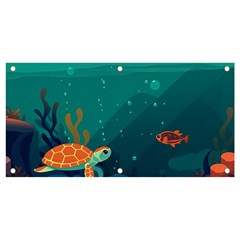 Ai Generated Ocean Sea Fish Aquatic Water Nature 5 Banner And Sign 4  X 2  by Pakemis