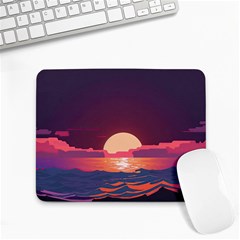 Sunset Ocean Beach Water Tropical Island Vacation 5 Small Mousepad by Pakemis