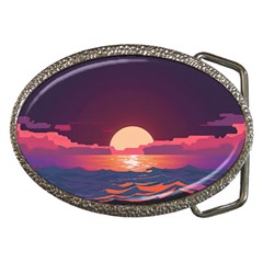 Sunset Ocean Beach Water Tropical Island Vacation 5 Belt Buckles by Pakemis