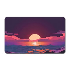 Sunset Ocean Beach Water Tropical Island Vacation 5 Magnet (rectangular) by Pakemis