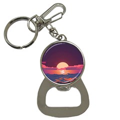 Sunset Ocean Beach Water Tropical Island Vacation 5 Bottle Opener Key Chain by Pakemis