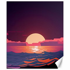 Sunset Ocean Beach Water Tropical Island Vacation 5 Canvas 8  X 10  by Pakemis