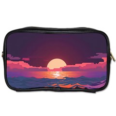 Sunset Ocean Beach Water Tropical Island Vacation 5 Toiletries Bag (two Sides) by Pakemis