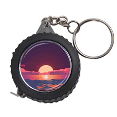 Sunset Ocean Beach Water Tropical Island Vacation 5 Measuring Tape by Pakemis