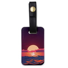 Sunset Ocean Beach Water Tropical Island Vacation 5 Luggage Tag (one Side) by Pakemis