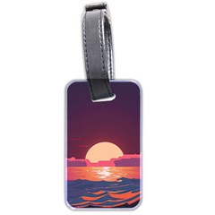 Sunset Ocean Beach Water Tropical Island Vacation 5 Luggage Tag (two Sides) by Pakemis