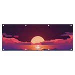 Sunset Ocean Beach Water Tropical Island Vacation 5 Banner and Sign 8  x 3  Front