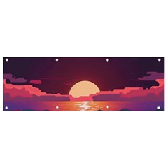 Sunset Ocean Beach Water Tropical Island Vacation 5 Banner And Sign 9  X 3  by Pakemis