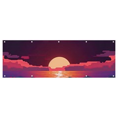 Sunset Ocean Beach Water Tropical Island Vacation 5 Banner And Sign 12  X 4  by Pakemis