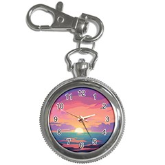 Sunset Ocean Beach Water Tropical Island Vacation 4 Key Chain Watches by Pakemis