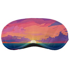 Sunset Ocean Beach Water Tropical Island Vacation 4 Sleeping Mask by Pakemis