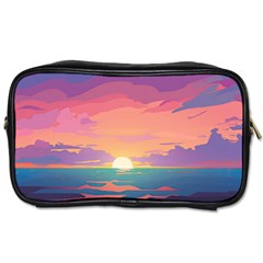 Sunset Ocean Beach Water Tropical Island Vacation 4 Toiletries Bag (two Sides) by Pakemis