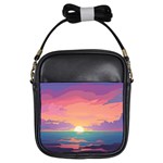 Sunset Ocean Beach Water Tropical Island Vacation 4 Girls Sling Bag Front