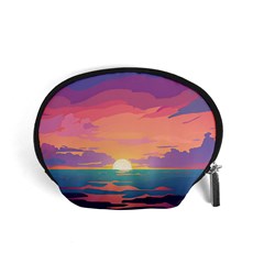 Sunset Ocean Beach Water Tropical Island Vacation 4 Accessory Pouch (small) by Pakemis