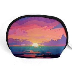 Sunset Ocean Beach Water Tropical Island Vacation 4 Accessory Pouch (medium) by Pakemis