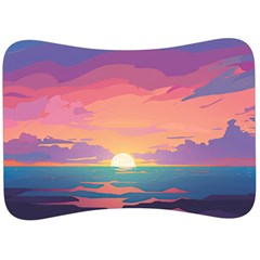 Sunset Ocean Beach Water Tropical Island Vacation 4 Velour Seat Head Rest Cushion by Pakemis