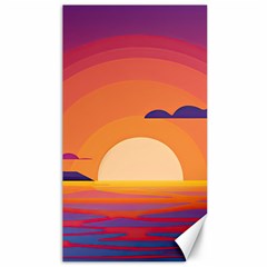 Sunset Ocean Beach Water Tropical Island Vacation Landscape Canvas 40  X 72  by Pakemis