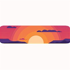 Sunset Ocean Beach Water Tropical Island Vacation Landscape Large Bar Mat by Pakemis