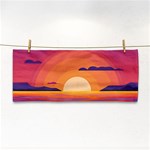 Sunset Ocean Beach Water Tropical Island Vacation Landscape Hand Towel Front