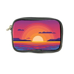 Sunset Ocean Beach Water Tropical Island Vacation Landscape Coin Purse by Pakemis