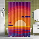 Sunset Ocean Beach Water Tropical Island Vacation Landscape Shower Curtain 48  x 72  (Small)  Curtain(48  X 72 ) - 42.18 x64.8  Curtain(48  X 72 )