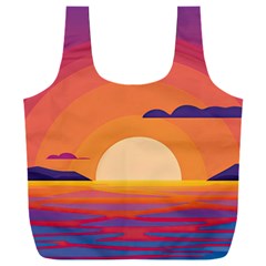 Sunset Ocean Beach Water Tropical Island Vacation Landscape Full Print Recycle Bag (xxl) by Pakemis