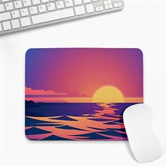 Sunset Ocean Beach Water Tropical Island Vacation Small Mousepad by Pakemis