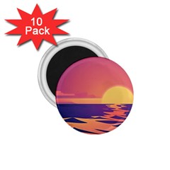 Sunset Ocean Beach Water Tropical Island Vacation 1 75  Magnets (10 Pack)  by Pakemis