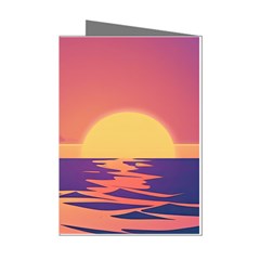 Sunset Ocean Beach Water Tropical Island Vacation Mini Greeting Cards (pkg Of 8) by Pakemis