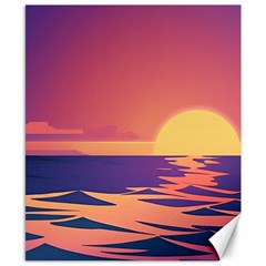 Sunset Ocean Beach Water Tropical Island Vacation Canvas 8  X 10  by Pakemis