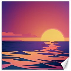 Sunset Ocean Beach Water Tropical Island Vacation Canvas 16  X 16  by Pakemis