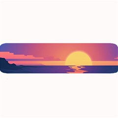 Sunset Ocean Beach Water Tropical Island Vacation Large Bar Mat by Pakemis