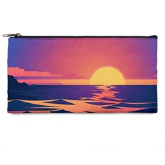 Sunset Ocean Beach Water Tropical Island Vacation Pencil Case by Pakemis