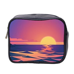 Sunset Ocean Beach Water Tropical Island Vacation Mini Toiletries Bag (two Sides) by Pakemis